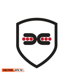 Icon vector graphic of shield magnet logo