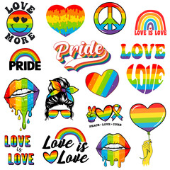 Gay pride vector set