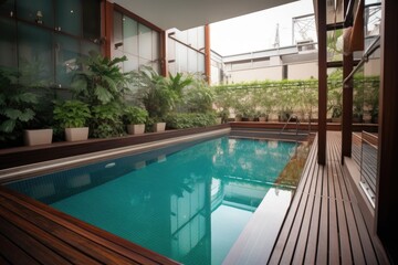 luxury swimming pool, ai generative