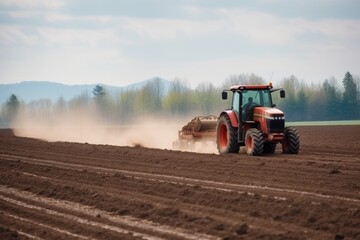 Obraz premium tractor in a field, ai generative