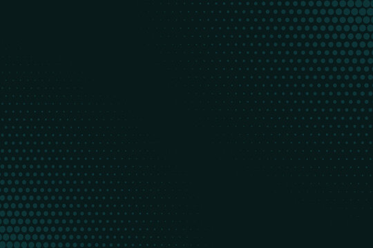 Abstract halftone dots.  Dots on dark green background.
