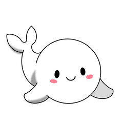 Animal sea cartoon character cute illustration