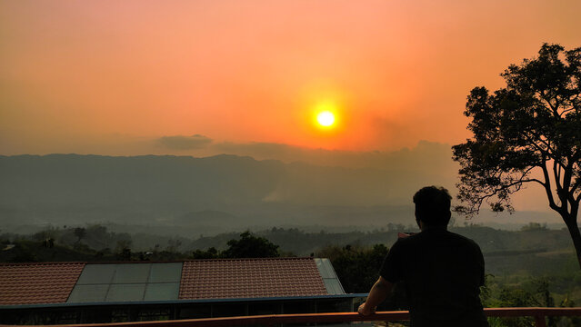 Sunset view at Dim Pahar, Bandarban, Bangladesh 