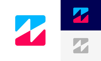 Initials Z logo design. Initial letter logo design vector