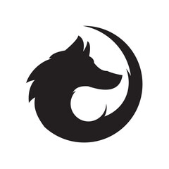 Creative fox logo design vector image , logo circle fox , logo head fox 
