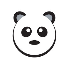 panda head logo design vector image