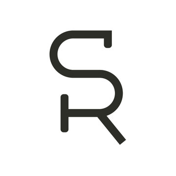 letter SR logo design template vector image , logo letter sr combination 