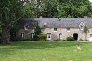 Obraz premium old stone mansion in brittany in france 