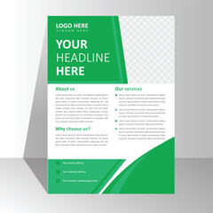 Modern clean corporate blue color travel flyer design for tourist. abstract flat flyer design . yellow color flyer. creative unique nice clean design. Half page A4 flyer free