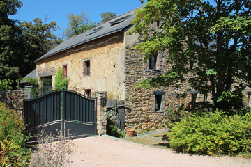 old stone house in brittany in france 