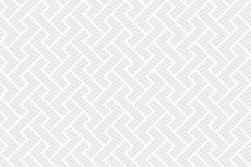 Vector line geometric seamless texture hatched on white background
