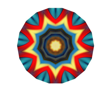 Created through image manipulation and photo editing techniques from an original photo by the artist this PNG file is a kaleidoscope with angled lines and curves in red, blue, black and yellow.