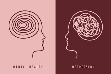 mental health and depression concept human brain