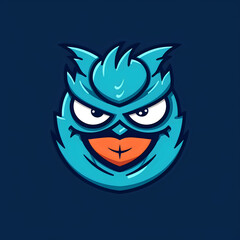 simplistic mascot logo, symbol, minimalist, cartoon, style, ai