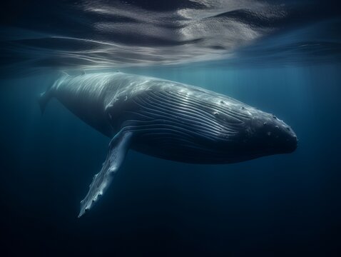 Whale Wonder: Stunning Ocean Giant - AI Generated