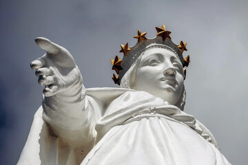 Obraz premium The Shrine of Our Lady of Lebanon (also known as Our Lady of Harissa), a Marian shrine and a pilgrimage site in the village of Harissa in Lebanon.