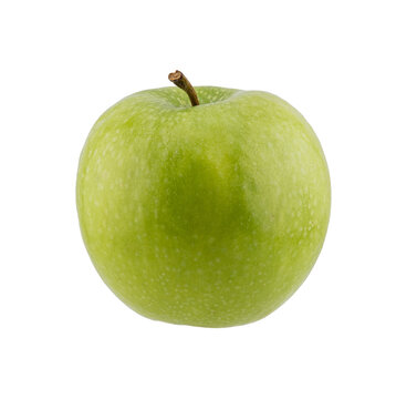 isolated close-up photo of green apple