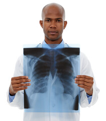 Taking a closer look at your lungs. A radiologist looking at an x-ray.