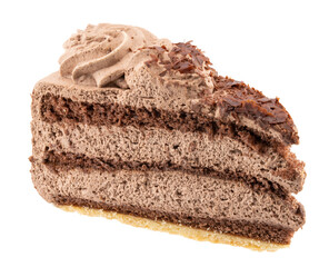 isolated close-up photo of slice of cake