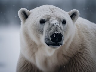 Obraz na płótnie Canvas Polar Bear Majesty: Stunning Shot AI Generated