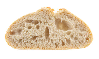  isolated photo of Ciabatta bread slice