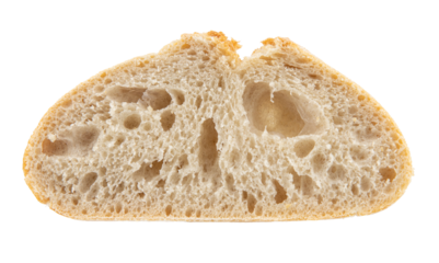  isolated photo of Ciabatta bread slice
