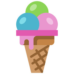 ice cream flat icon
