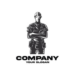 Handyman logo vector.