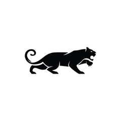 Panther silhouette logo icon vector.