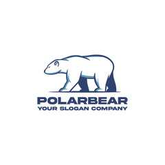 Polar bear logo vector.