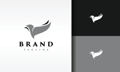 simple black bird logo