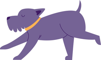 Running Dog Doing Yoga