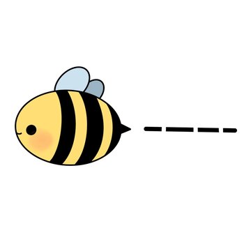 Cute fat bee