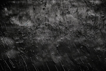 Creased texture. Old film overlay. Distressed foil. Dust scratches noise on dark black wrinkled grunge abstract illustration background