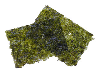 Sheet of dried seaweed or Dry japanese organic seaweed isolated. Png transparency © POSMGUYS