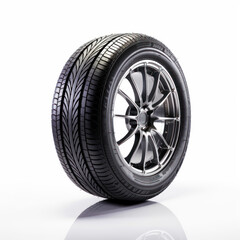 car tire on white background