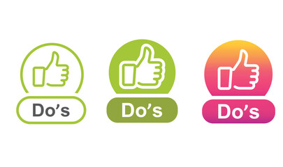 Do , check mark , Like symbols, icon, vector.