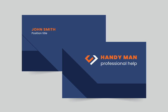 Handy Man Business Card Template. A Clean, Modern, And High-quality Design Business Card Vector Design. Editable And Customize Template Business Card