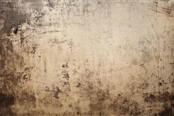 Aged texture background. Dirty paper. Old distressed wall. Black ink grain stains on white worn rough grunge abstract surface with free space