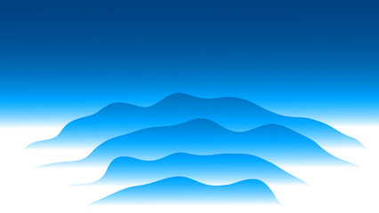 blue gradient mild bandy shapes bg - abstract 3D rendering