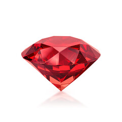 Fototapeta na wymiar Red dazzling diamonds. on transparent background
