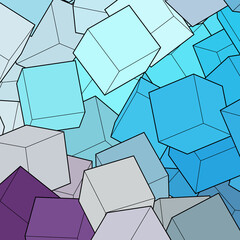 Color background from cubes. polygonal style. Design element.
