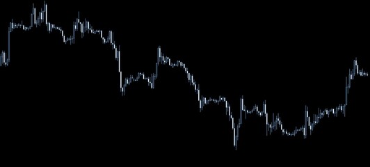 Obraz premium Chart graph on black background