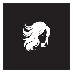 Beauty woman hairstyle logo design for nature beauty salon elements