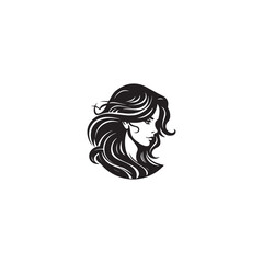 Beauty woman hairstyle logo design for nature beauty salon elements