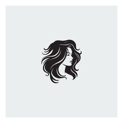 Beauty woman hairstyle logo design for nature beauty salon elements