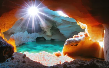 Gardinen 海の洞窟、Sea Cave © Mira Solstice