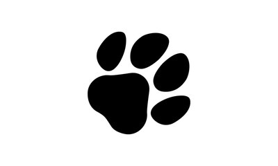 dog paw vector footprint icon french bulldog cartoon character symbol illustration doodle design