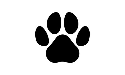 dog paw vector footprint icon french bulldog cartoon character symbol illustration doodle design
