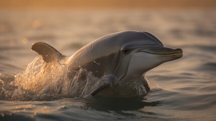 Dazzling Dolphin Moment Captured AI Generated Generative AI